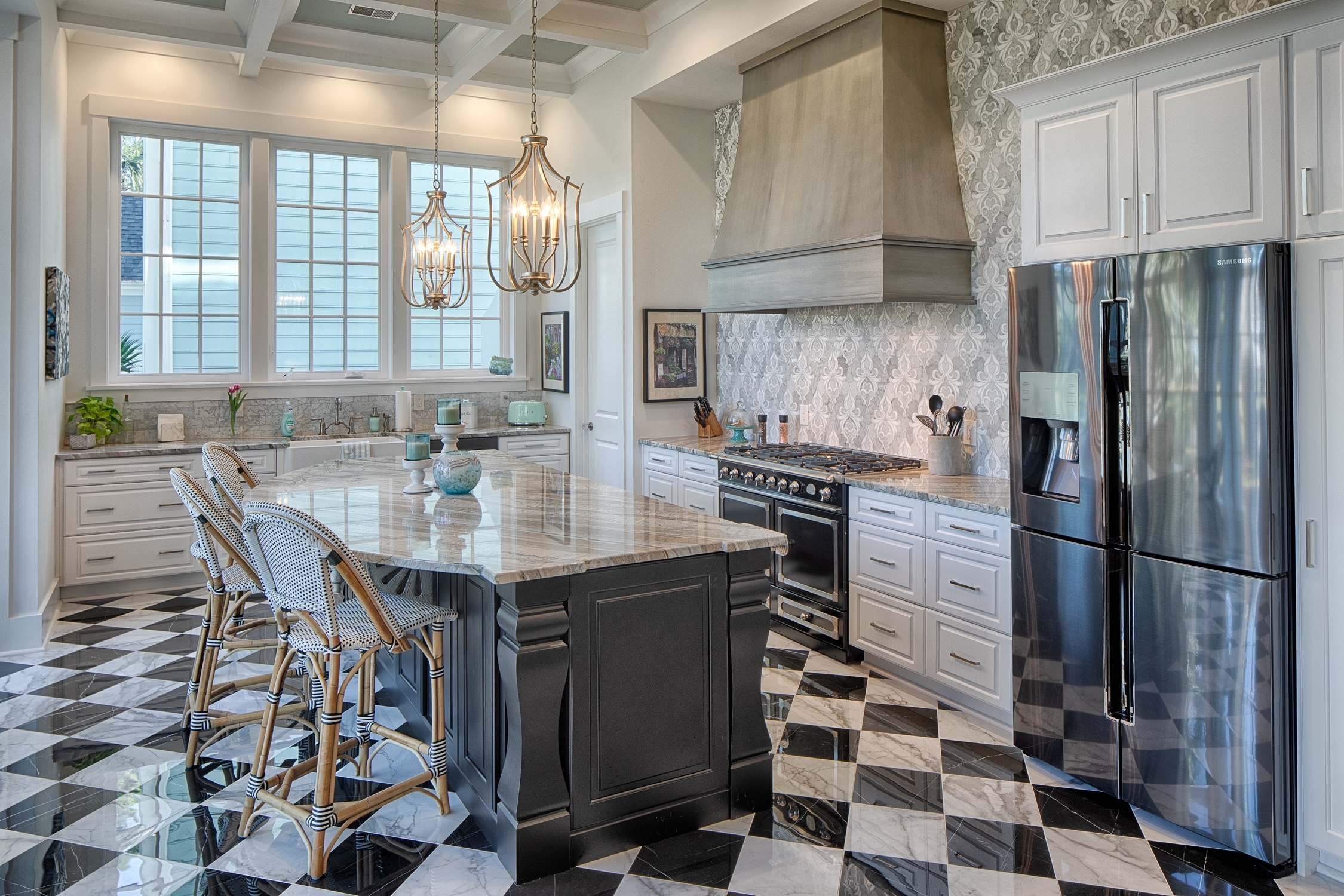 Luxury kitchen with island seating