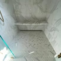 Bathroom shower under construction